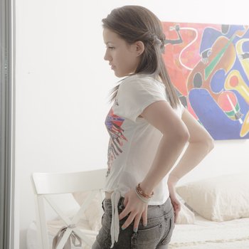 Hot Russian Teen Gets A Hard Cock Wearing White Stockings Photos