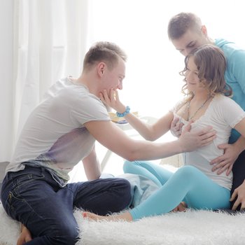 Two Hung Studs Fuck a Horny Brunette Teen in a Hot Threesome