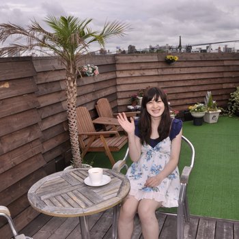 Cute Asian brunette Aki Tajima after tea in a cafe went home to the waiter for a fuck — 1